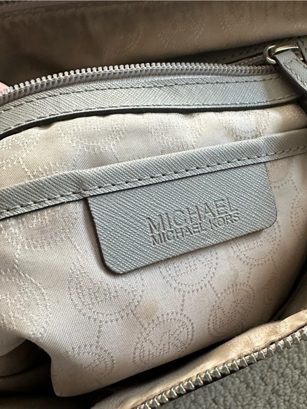 Michael Kors Gray/taupe Tote Bag with Exterior Pockets